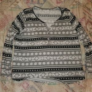 Grey Reindeer long sleeve sweater